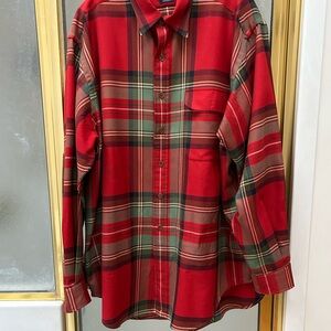 Ralph Lauren Red and Green Plaid Men's Shirt